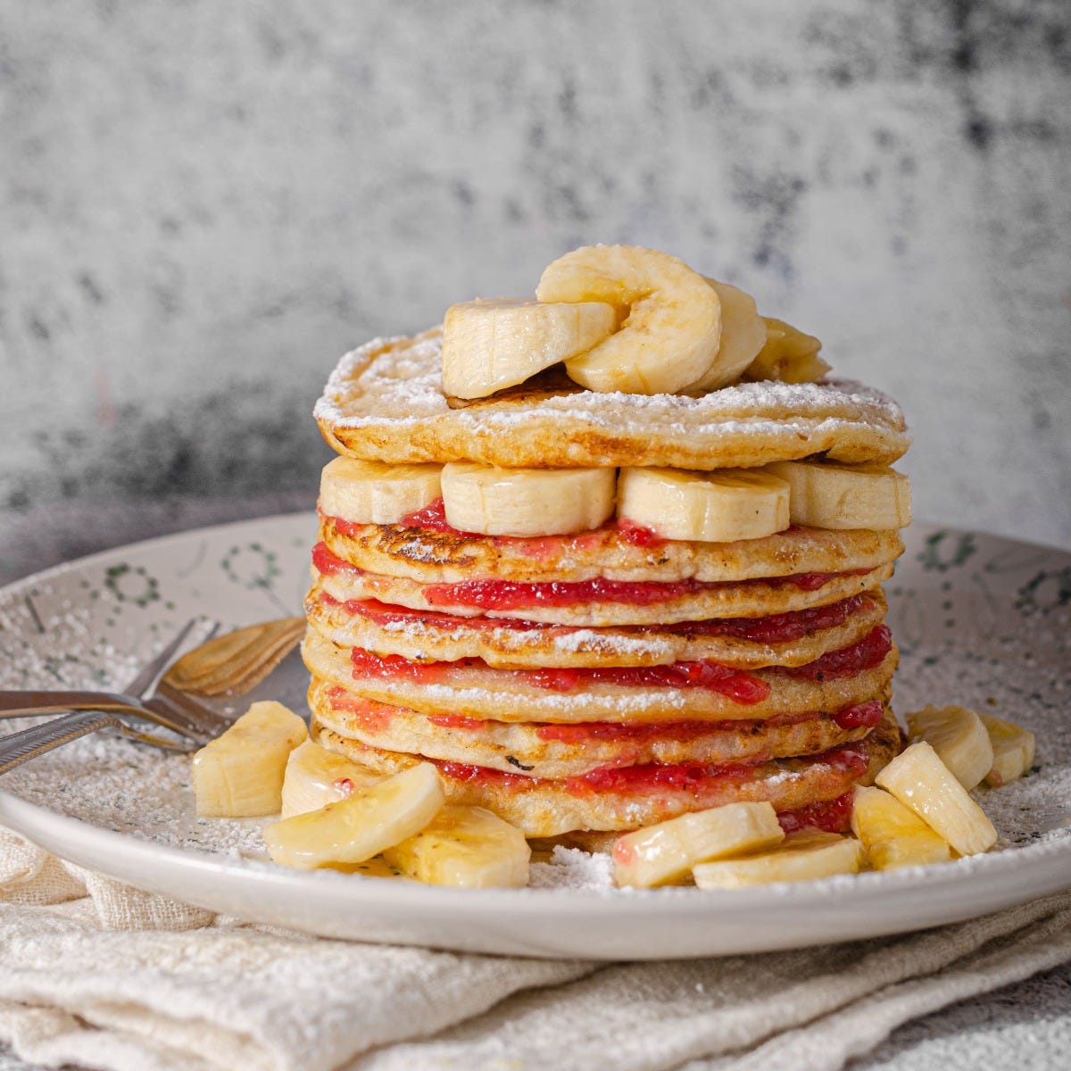 Probeer rauwe pannenkoekbanaan uit