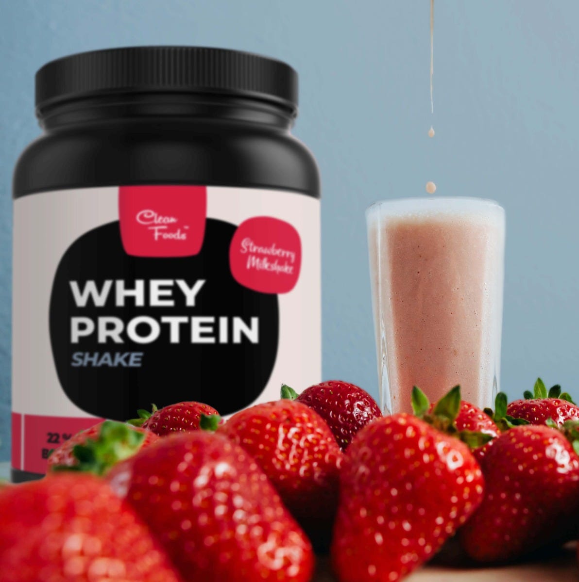 Whey Shake Strawberry Milkshake