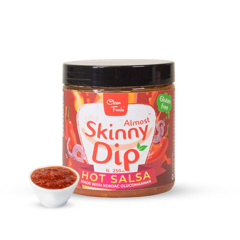 Bijna magere dip hete salsa